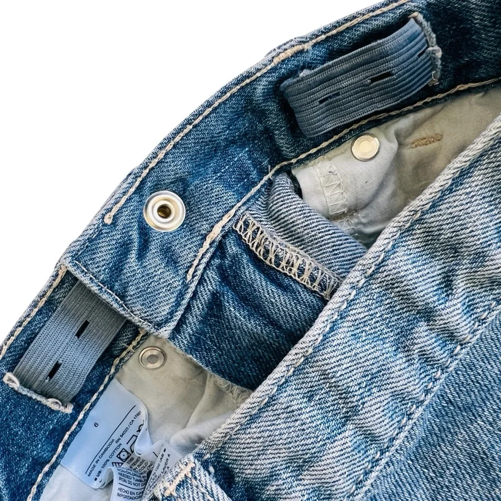 OLD NAVY Kids Blue Distressed Denim Shorts Cotton Denim Size 6
